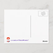 Happy Clown Face, Lächeln verbessert meine Stimmun Postkarte (Rückseite)