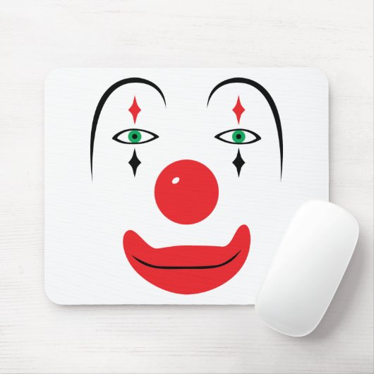 Happy Clown Face Mousepad (Mit Mouse)