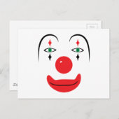 Happy Clown Face Postkarte (Vorne/Hinten)