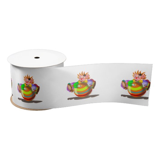 Happy Clown Funny Ribbon Satinband (Spule)