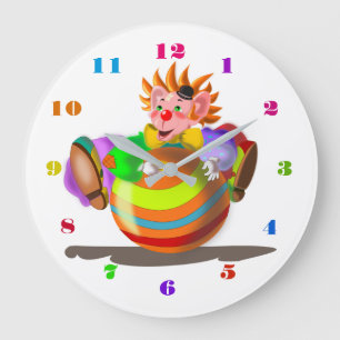 Happy Clown Große Wanduhr