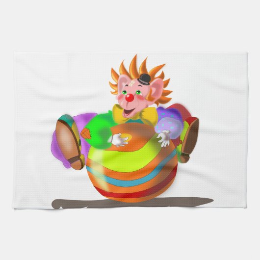 Happy Clown Kitchen Towel Circus Geschirrtuch (Horizontal)