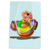 Happy Clown - Lächeln - Funny Mittlere Geschenktüte (Rückseite)