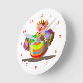 Happy Clown mit Ball Clock - Circus - Malerei Runde Wanduhr (Winkel)
