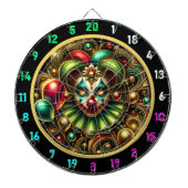 Happy Clown mit farbenfrohen Balloons Dartscheibe (vorne)