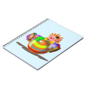Happy Clown Notebook Circus - Ihre Farbe - Text Notizblock (Linke Seite)