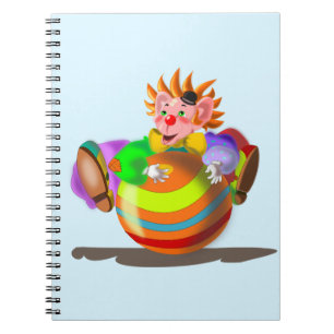 Happy Clown Notebook Circus - Ihre Farbe - Text Notizblock