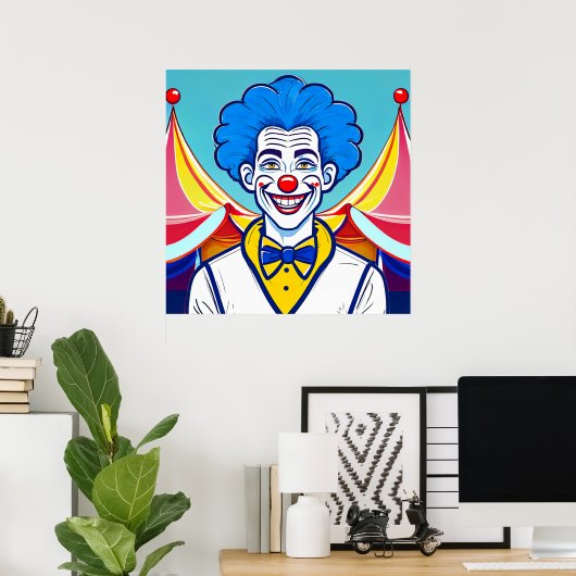 Happy Clown Poster (Heimbüro)