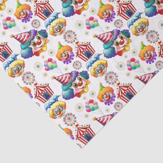 Happy Clowns Seidenpapier (Ausschnitt)