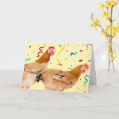 Happy Clucking Birthday Grußkarte Karte (Gelbe Blume)