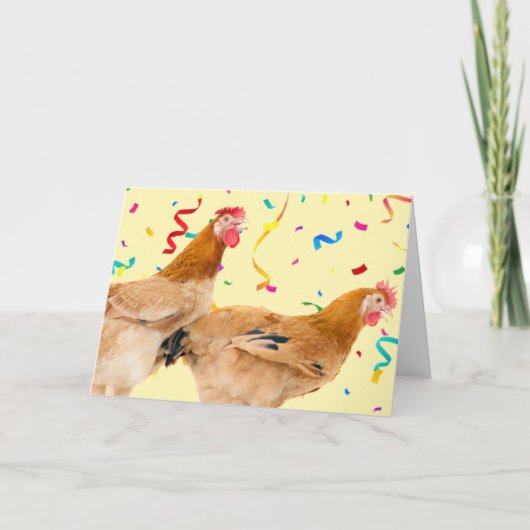 Happy Clucking Birthday Grußkarte Karte (Vorderseite)
