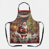 Happy Cluckmas, Christmas Chicken Apron Schürze (Vorderseite)