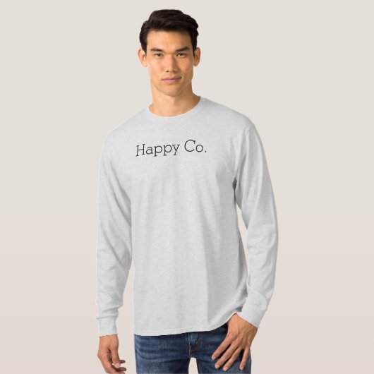 Happy Co Gray Long Sleeve T - Shirt (Vorne ganz)