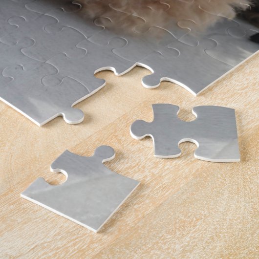 Happy Cockapoo Hund auf Pontoon Boat lächeln Puzzle (Seite)