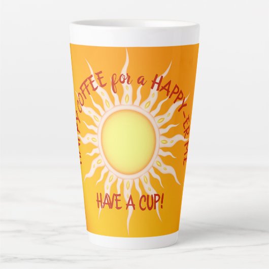 Happy Coffee Happy Me Sunshine Latte Cup Milchtasse (Vorderseite)