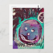 Happy Collage Happy Birthday Postkarte (Vorne/Hinten)