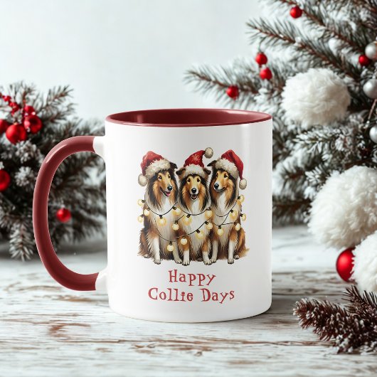 Happy Collie Days Weihnachtskaffee Tasse