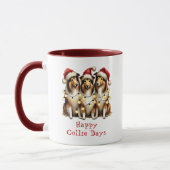 Happy Collie Days Weihnachtskaffee Tasse (Links)