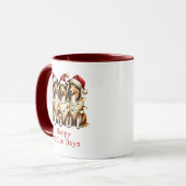 Happy Collie Days Weihnachtskaffee Tasse (Vorderseite Links)