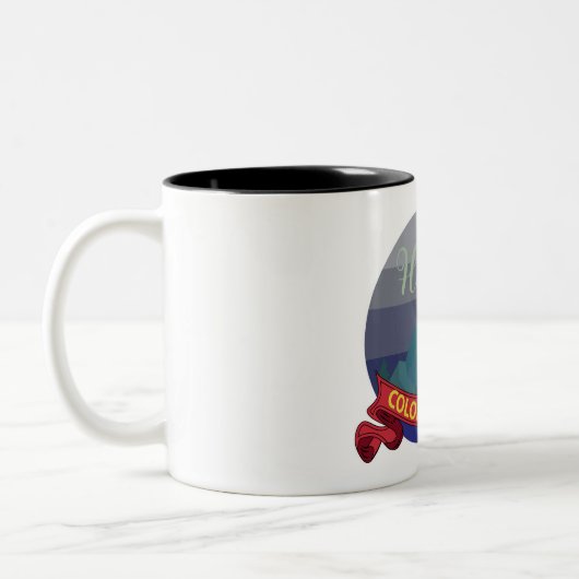 Happy Colorado Day Sign Zweifarbige Tasse (Links)