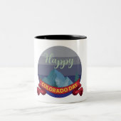 Happy Colorado Day Sign Zweifarbige Tasse (Mittel)