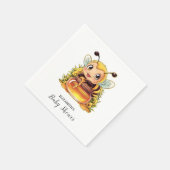 Happy Colorful Bee Baby Shower Serviette (Ecke)