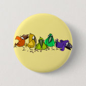 Happy Colorful Birds Button Fun (Vorderseite)