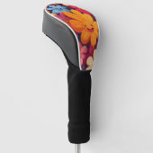 Happy Colorful Blume Pattern Golf Headcover (angewinkelt)