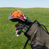 Happy Colorful Blume Pattern Golf Headcover (In SItu)