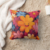 Happy Colorful Blume Pattern Kissen (Decke)