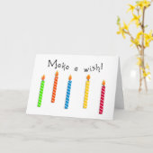 Happy Colorful Candles Birthday Wish Gruß Karte (Gelbe Blume)