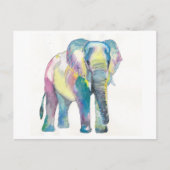 Happy Colorful Elephant Postkarte (Vorderseite)