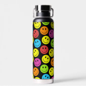 Happy Colorful Faces Trinkflasche (Rückseite)
