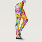 Happy Colorful Monsters Pattern Leggings (Rechts)
