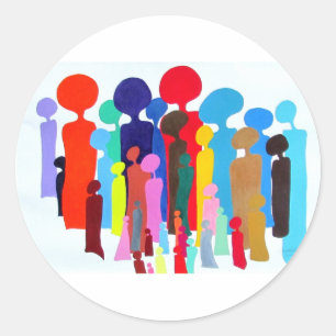 Happy Colorful People Sticker