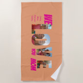 Happy Colorful Personalized Photo Art Strandtuch (Vorderseite)