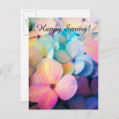 Happy Colorful Spring Flowers Postcard Postkarte (Vorne/Hinten)