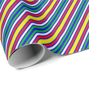 Happy Colorful Stripes Geschenkpapier
