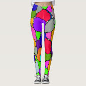 Happy Colorful Summer Cloud Shapes, Leggings (Vorderseite)