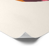 Happy Colorful Watercolor Stones Poster (Ecke)