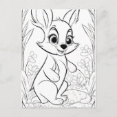 Happy Coloring Page Postkarte (Vorderseite)