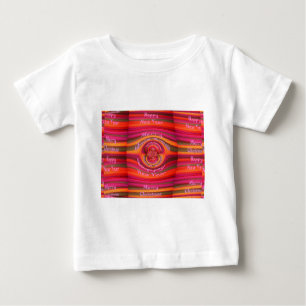 Happy Colors Frohe Weihnachten glückliche Neujahrs Baby T-shirt