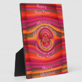 Happy Colors Frohe Weihnachten glückliche Neujahrs Fotoplatte (Seite)