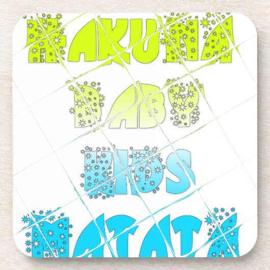 Happy Colors Hakuna Matata Hakunamatata Geschenk S Untersetzer (Vorderseite)