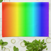 Happy Colors Rainbow Gradient Striping Muster Geschirrtuch (Gefaltet)