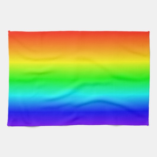 Happy Colors Rainbow Gradient Striping Muster Geschirrtuch (Horizontal)