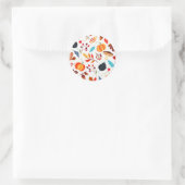 Happy Colors Round Aufkleber (Tasche)