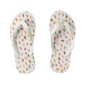 Happy Coloured Dot Shapes Pattern Slippers Kinderbadesandalen (Fußbett)