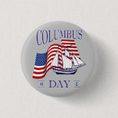 Happy Columbus Day Button (Vorderseite)