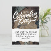 Happy Columbus Day Card Einladung (Stehend Vorderseite)